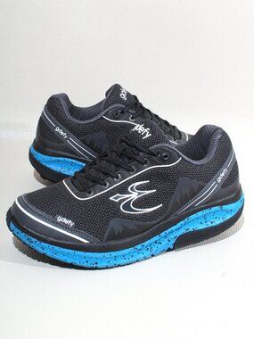 GDEFY Gravity Defyer Mens Size 11 VersoShock Walking Running Shoes Black Blue